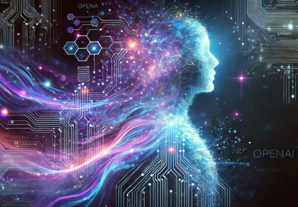Side-by-side comparison of artificial AI vs human creativity using split imagery